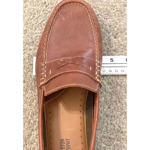 Johnston & Murphy Mens Shoes Size 11 Brown Leather Penny Loafers Classic Casual - Picture 13 of 14